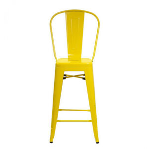 ArtD Barová židle Paris Back inspirovaná Tolix | žlutá