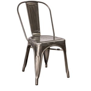 Signal Jídelní židle LOFT / broušený kov