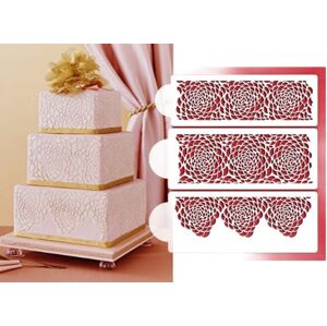 Sada geometrických šablon - Stencil Camilla Rose Cake set - 3 vzory - Designer Stencils