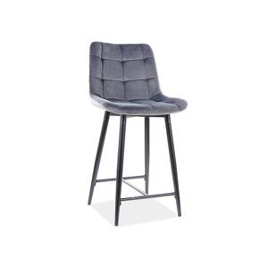 Signal Barová židle CHIC H-2 | Velvet Barva: Sivá / Bluvel 14