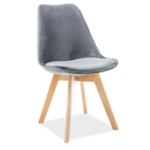 Signal Jídelní židle Dior Velvet / buk Barva: Sivá / TAP.72