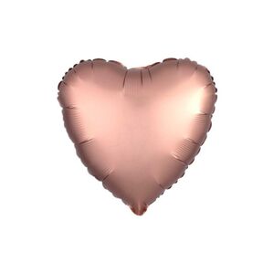 Balón foliový 45 cm Srdce růžovo zlaté - Rose gold - FLEXMETAL