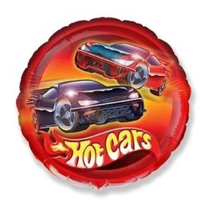 Balón foliový 45 cm Auta- Hot Cars - FLEXMETAL
