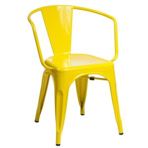 ArtD Jídelní židle Paris Arms inspirovaná Tolix Farba: Žltá