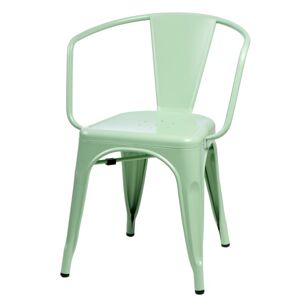 ArtD Jídelní židle Paris Arms inspirovaná Tolix Farba: Zelená