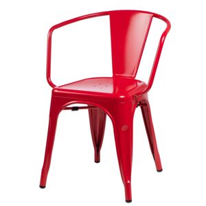 ArtD Jídelní židle Paris Arms inspirovaná Tolix Farba: Červená
