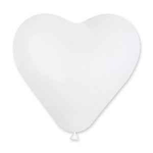 Balón Srdce bílé 1 ks - SMART