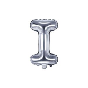 Balón foliový písmeno "I", 35 cm, stříbrný (NELZE PLNIT HELIEM) - PartyDeco