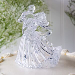 Svatební figurky na dort - průhledný krystal 14 cm - Wilton