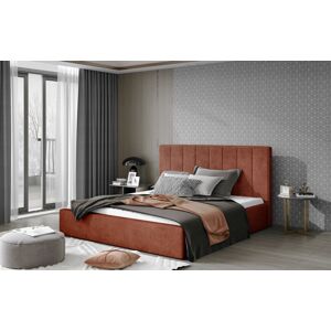 Artelta Manželská postel AUDREY s úložným prostorem | 140 x 200 cm Barva: Tehlová / Dora 63