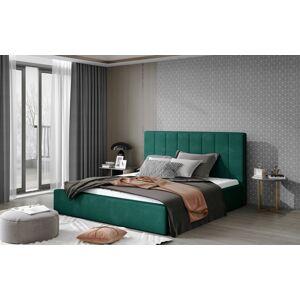 Artelta Manželská postel AUDREY s úložným prostorem | 140 x 200 cm Barva: Zelená / Kronos 19