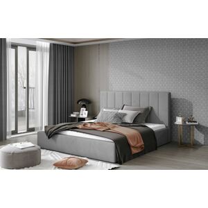 Artelta Manželská postel AUDREY s úložným prostorem | 140 x 200 cm Barva: Sivá / Monolith 84