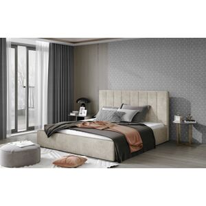 Artelta Manželská postel AUDREY s úložným prostorem | 140 x 200 cm Barva: Béžová / Dora 21