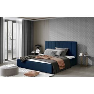 Artelta Manželská postel AUDREY s úložným prostorem | 160 x 200 cm Barva: Modrá / Monolith 77
