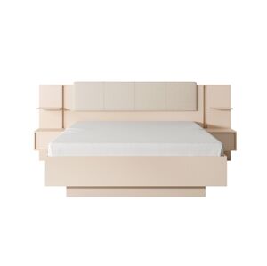 ArtLas Manželská postel DUST s nočními stolky | 160 x 200 cm Provedení: Posteľ s dreveným roštom bez matraca