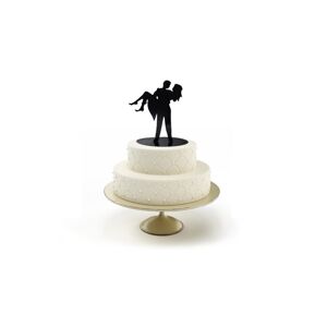 Silueta novomanželů v náručí - svatební figurky na dort - Modecor