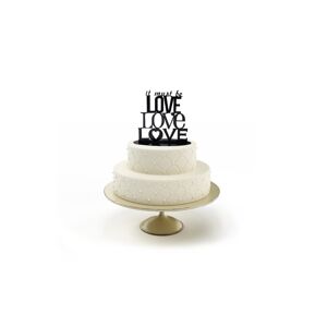 Silueta nápis It must by love - To musí být láska - svatební figurky na dort - Modecor