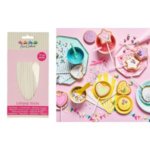 Tyčky (špejle) na cake pops a lízátka 50 ks - Lollypop Sticks  - 15 cm - FunCakes
