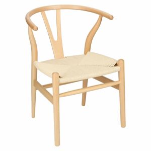 ArtD Jídelní židle Wicker Color inspirovaná Wishbone Farba: Prírodné drevo