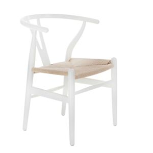 ArtD Jídelní židle Wicker Color inspirovaná Wishbone Farba: Biela
