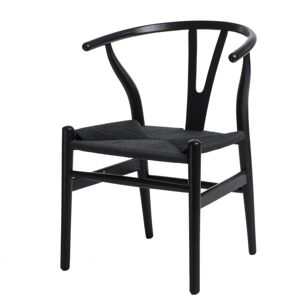 ArtD Jídelní židle Wicker Color inspirovaná Wishbone Farba: Čierna