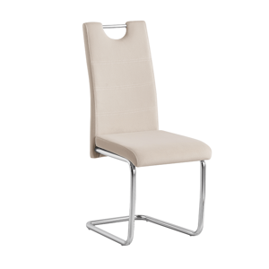 Tempo Kondela Jídelní židle, béžová Dulux Velvet látka / světlé šití, Abir NEW