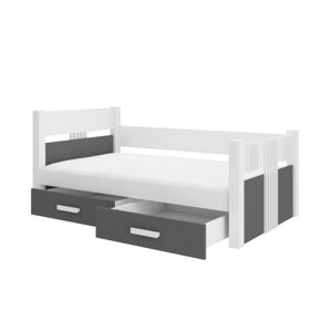 ArtAdrk Jednolůžková postel BIBI | 80 x 180 cm Barva: Bílá / antracit