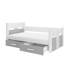 ArtAdrk Jednolůžková postel BIBI | 90 x 200 cm Barva: bílá / šedá