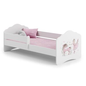 ArtAdrk Dětská postel CASIMO | se zábranou Provedení: Balerína s jednorožcom