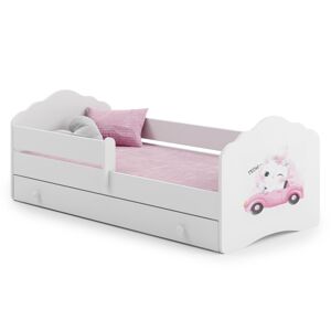 ArtAdrk Dětská postel CASIMO | se zásuvkou a zábranou Provedení: Mačička v aute