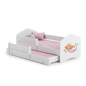 ArtAdrk Dětská postel CASIMO II | s přistýlkou ​​a zábranou Provedení: Morská panna