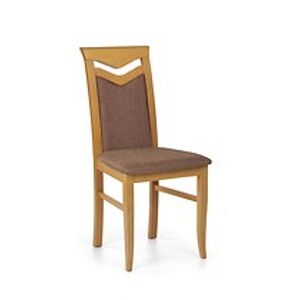 Jídelní židle: HALMAR citronu HALMAR - poťahový materiál: Nábytková látka - vila 2, HALMAR - drevo: orech tmavý