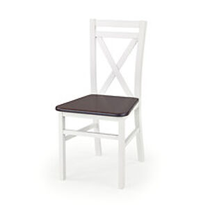 Jídelní židle: HALMAR DARIUSZ 2 HALMAR - drevo: MDF orech tmavý/ drevo biele