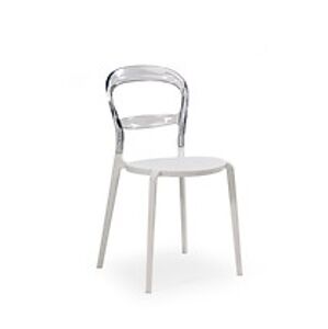 Jídelní židle: HALMAR K100 HALMAR - plast, polypropylen, polycarbonat: bielo bezfarebna