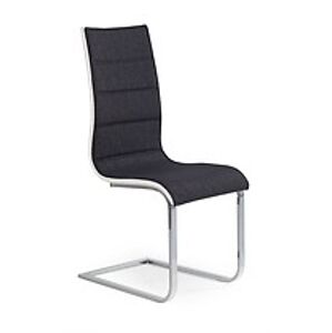 Jídelní židle: HALMAR K105 HALMAR - poťahový materiál: Nábytková látka - grafit, HALMAR - sklo/kov: chróm