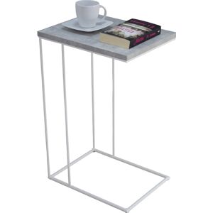 ArtAdrk Příruční stolek DRU | bílé nohy Barva: Beton