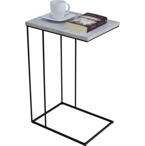 ArtAdrk Příruční stolek DRU | černé nohy Barva: Beton