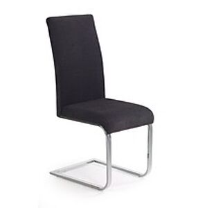Jídelní židle: HALMAR K110 HALMAR - poťahový materiál: Nábytková látka - grafit, HALMAR - sklo/kov: chróm