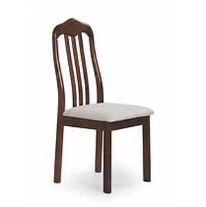 Jídelní židle: HALMAR K38 HALMAR - poťahový materiál: Nábytková látka - krémova, HALMAR - drevo: čerešňa anticka
