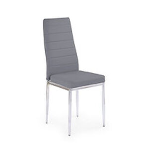 Jídelní židle: HALMAR K70C HALMAR - poťahový materiál: eco koža - fialová, HALMAR - sklo/kov: chróm