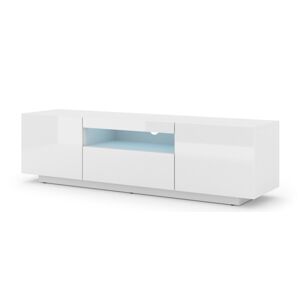 ARTBm TV stolek AURA 150 | bílý lesk Variant: s LED osvětlením