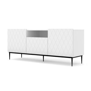 ARTBm Tv stolek DIUNA 145 2D1K | bílá matná Provedení: Biely mat / čierna podnož