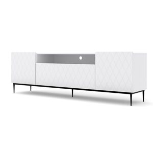 ARTBm Tv stolek DIUNA 193 2D1K | bílá matná Provedení: Biely mat / čierna podnož