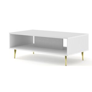 ARTBm Konferenční stolek RAVENNA B 90 | bílý matný Provedení: Biela matná  / zlaté nohy