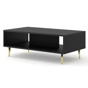 ARTBm Konferenční stolek RAVENNA B 90 | černý matný Provedení: Čierny mat  / zlaté nohy
