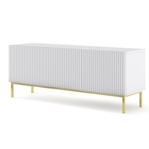 ARTBm Tv stolek RAVENNA B 3D 150 | bílý matný Provedení: Biela matná / zlatá podnož