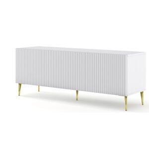 ARTBm Tv stolek RAVENNA B 3D 150 | bílý matný Provedení: Biela matná  / zlaté nohy