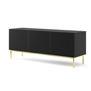 ARTBm Tv stolek RAVENNA B 3D 150 | černý matný Provedení: Čierny mat / zlatá podnož