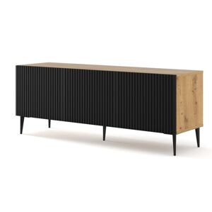 ARTBm Tv stolek RAVENNA B 3D 150 | dub artisan / černý matný Provedení: Dub artisan / čierny mat  / čierne nohy
