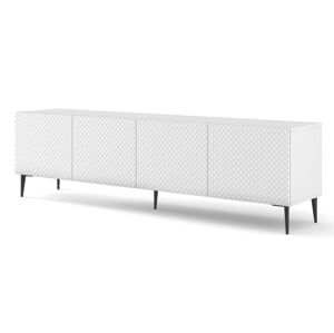 ARTBm Tv stolek RAVENNA C 4D 200 | bílý lesklý Provedení: Biela / biely lesk / čierne nohy